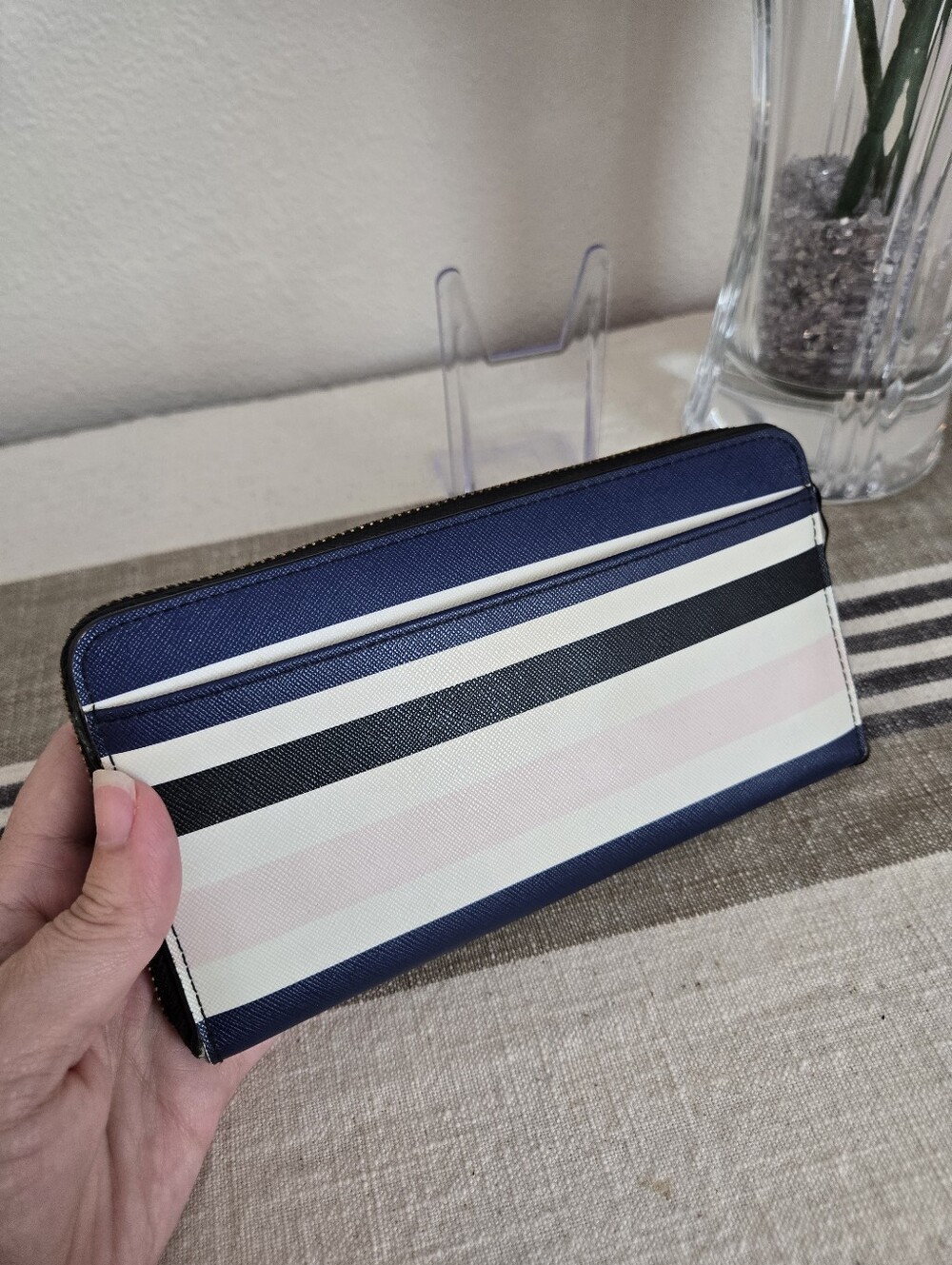 Kate Spade Striped Zip-Around Wallet - Picture 5 of 10